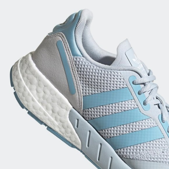 adidas Womens ZX 1k Boost Running Jogging Gym Fitness Trainer Blue White FY3630 - Picture 10 of 12